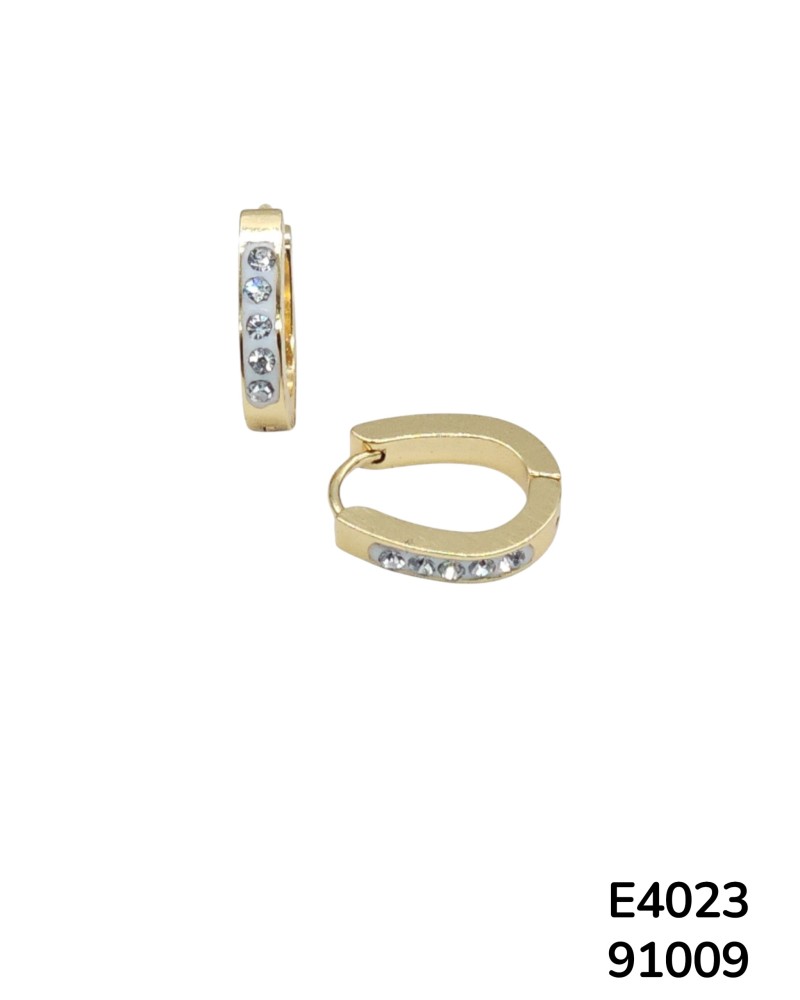 E4023- Arestes Aros Dorados decorados de Piedras