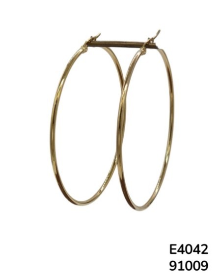 E4042 Aretes Acero Inoxidable Aros grandes