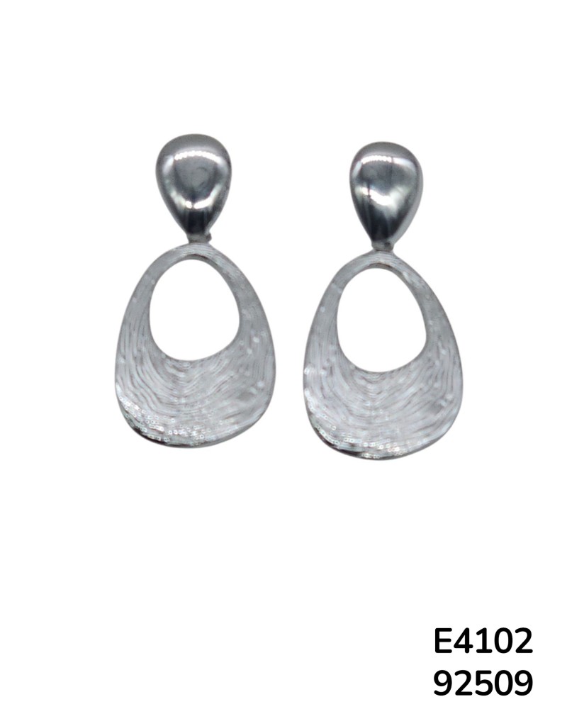 E4102 Aretes en Gotas de Acero Inoxidable con candongas gruesas