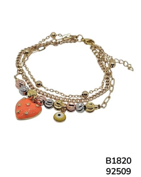 B1820 Brazaletes de Corazón y Ojo Turco