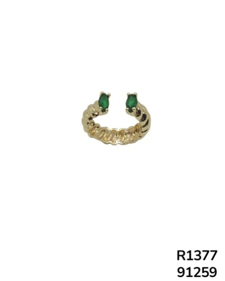 R1377 - Anillo abierto Chapado en oro