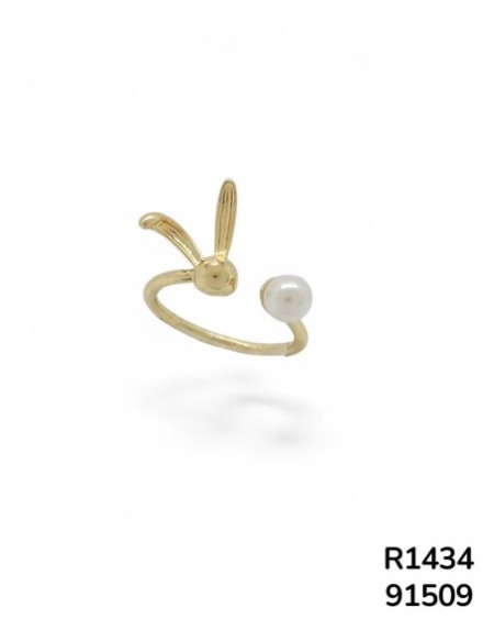 R1434 - Anillo Abierto Chapado en Oro