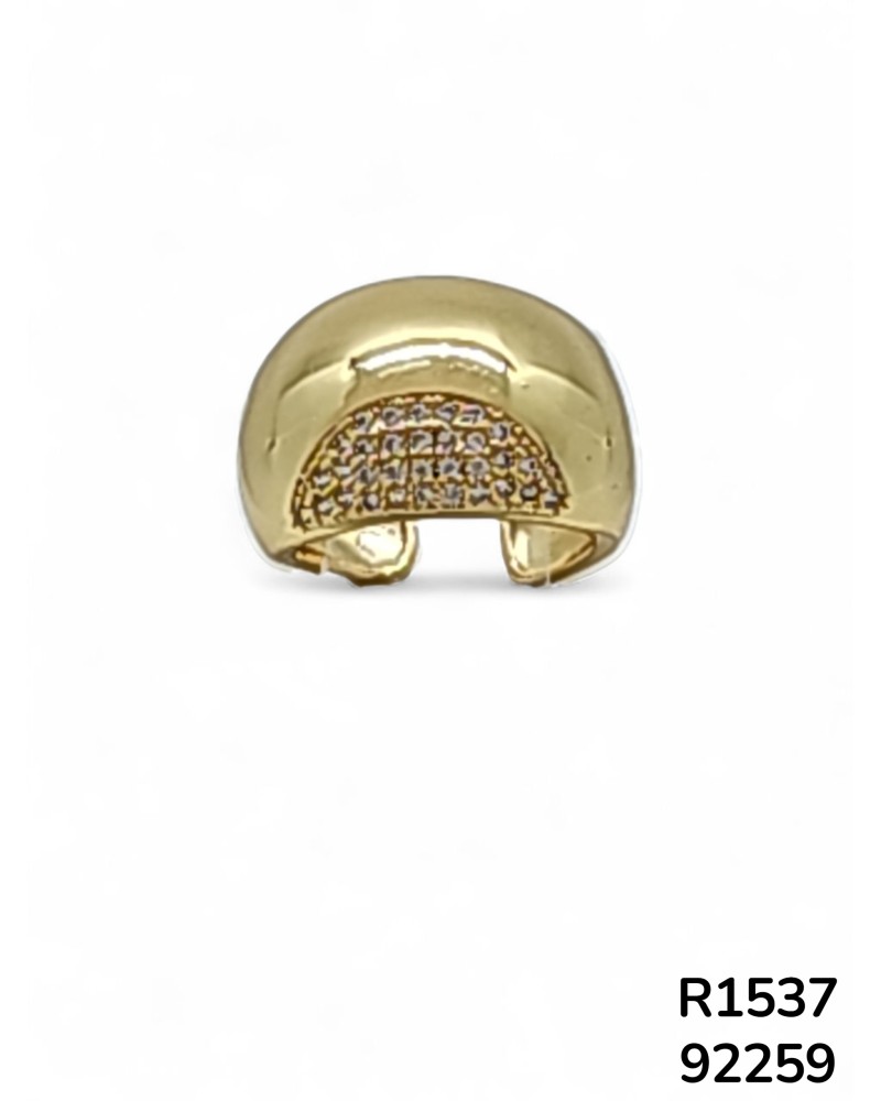 R1537 Anillo Ancho con Brillo