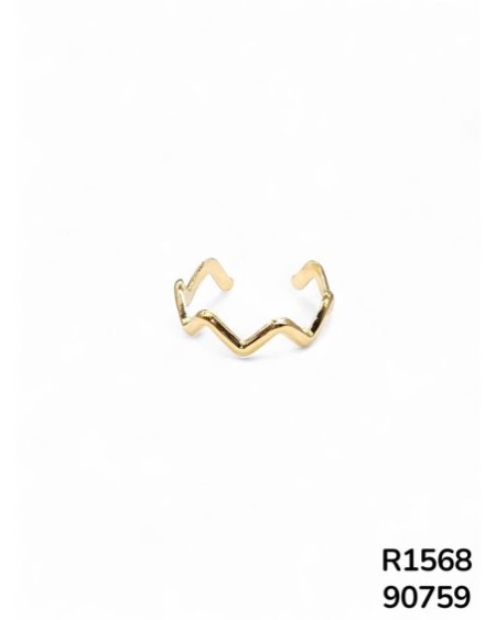 R1568 Anillo Ajustable en Zigzag