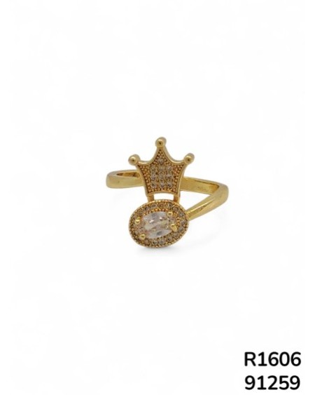 R1606 Anillo de Corona decorada en Cristales