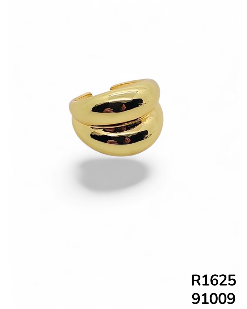 R1625: Anillo de cúpula lisa y pulida