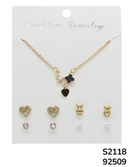 S2118 Conjunto de Cadena con dije de corazón