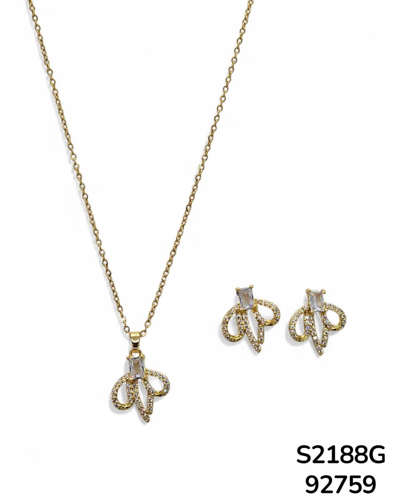 S2188 Conjunto desretes y cadena con lazo elegante